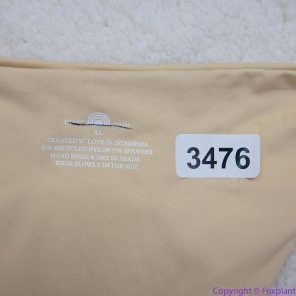 NEW Toast Swim Free People String Bikini Bottom in beige , XL - Picture 3 of 16